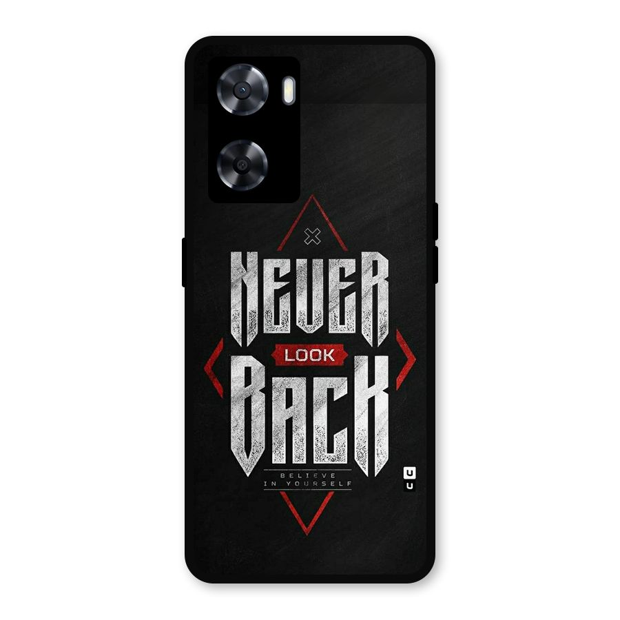 Never Look Back Diamond Metal Back Case for Oppo A77