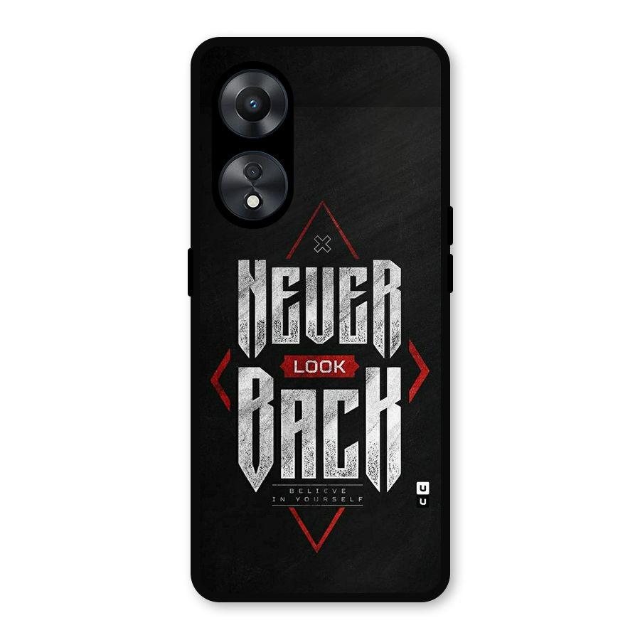 Never Look Back Diamond Metal Back Case for Oppo A78