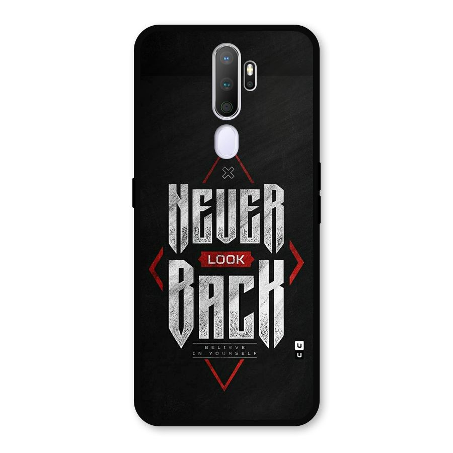 Never Look Back Diamond Metal Back Case for Oppo A9 (2020)