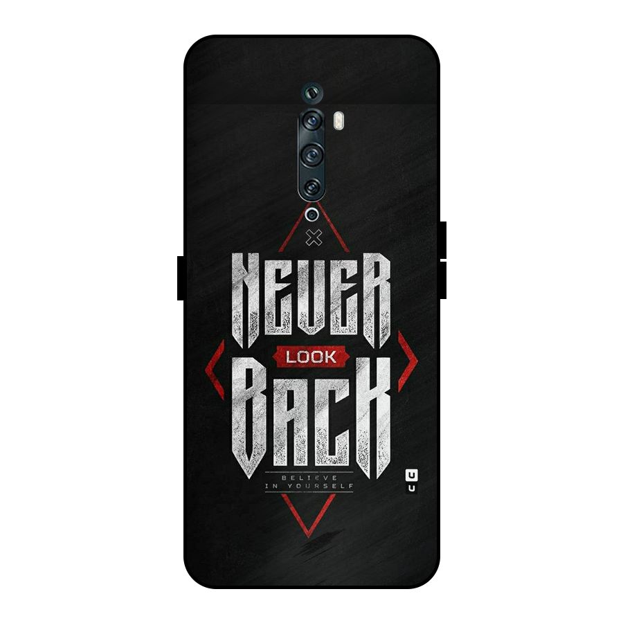 Never Look Back Diamond Metal Back Case for Oppo Reno2 F