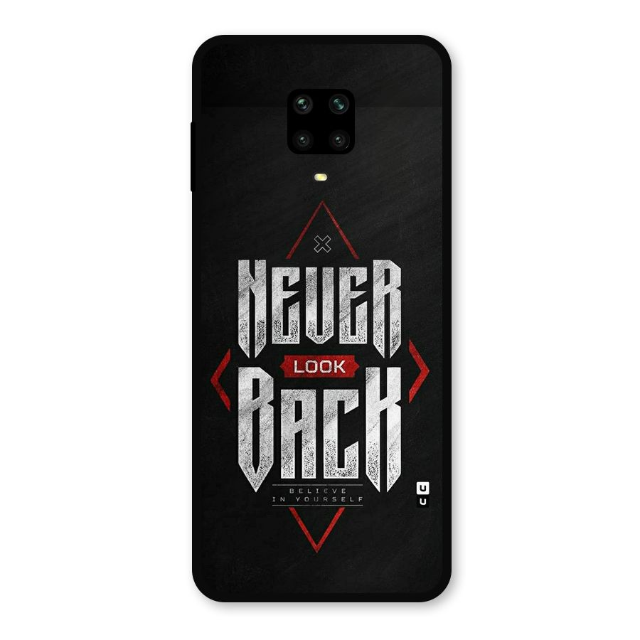 Never Look Back Diamond Metal Back Case for Poco M2