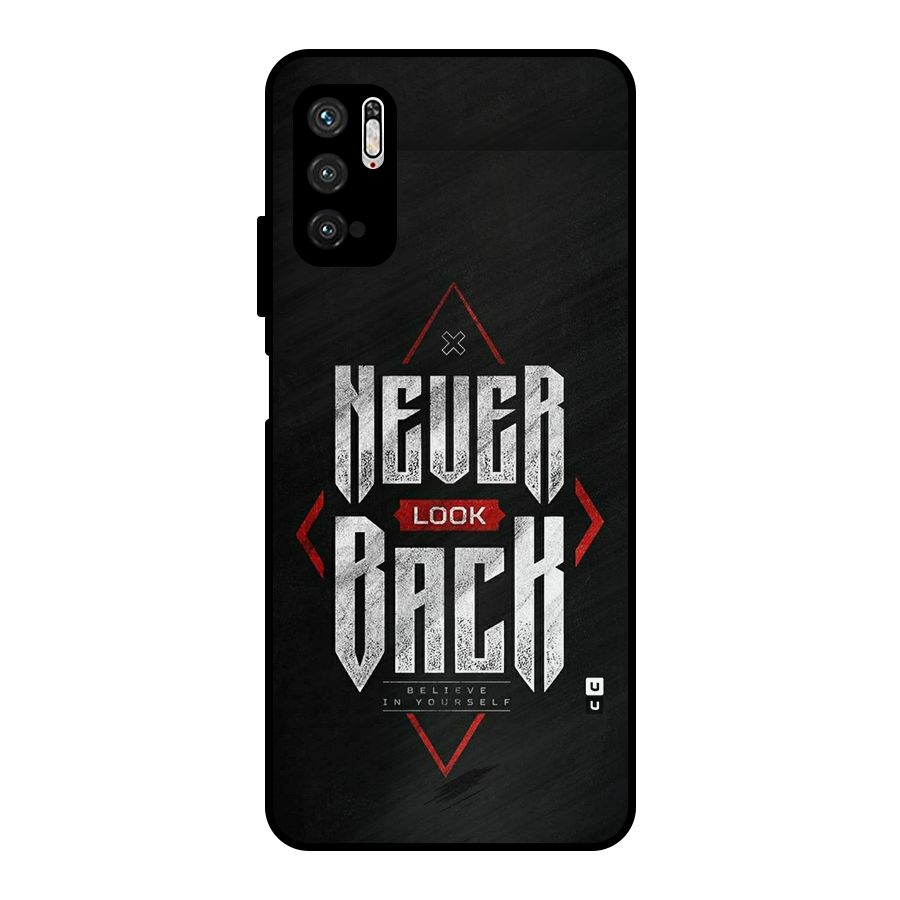 Never Look Back Diamond Metal Back Case for Poco M3 Pro 5G
