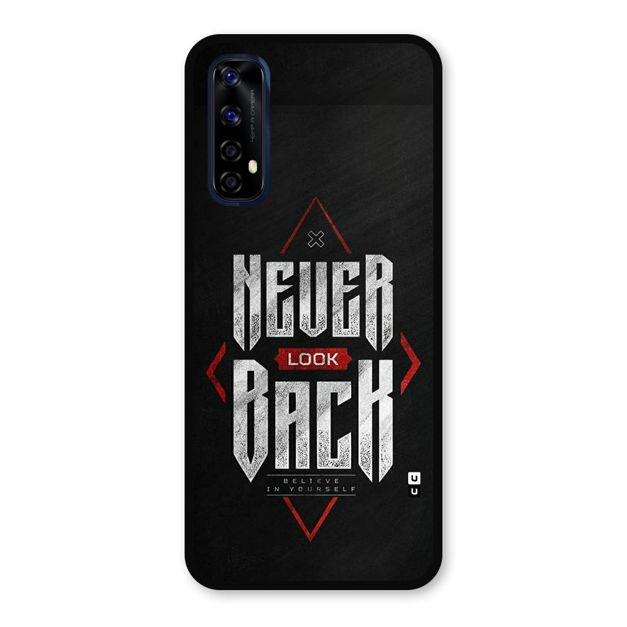Never Look Back Diamond Metal Back Case for Realme 7