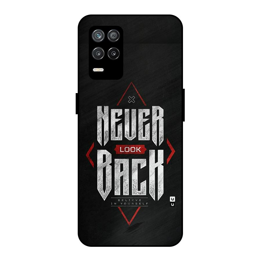 Never Look Back Diamond Metal Back Case for Realme 8 5G