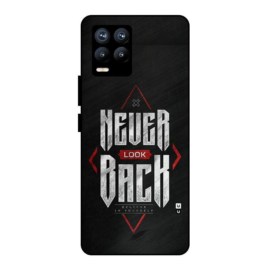 Never Look Back Diamond Metal Back Case for Realme 8 Pro