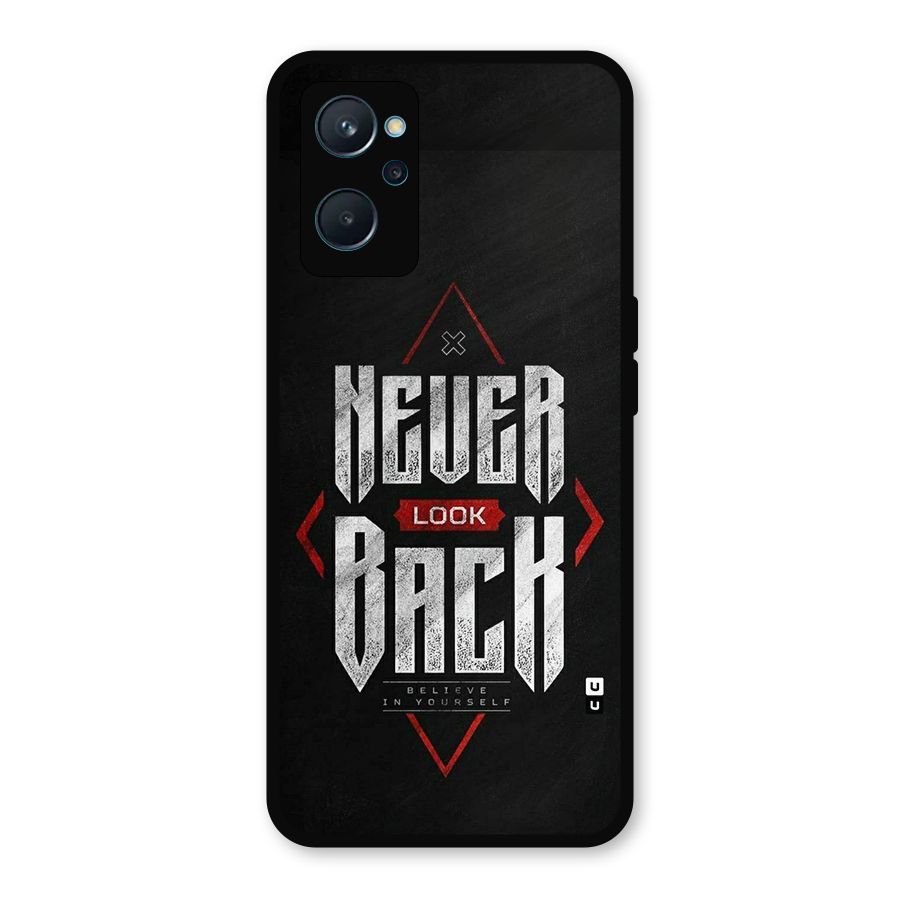 Never Look Back Diamond Metal Back Case for Realme 9i