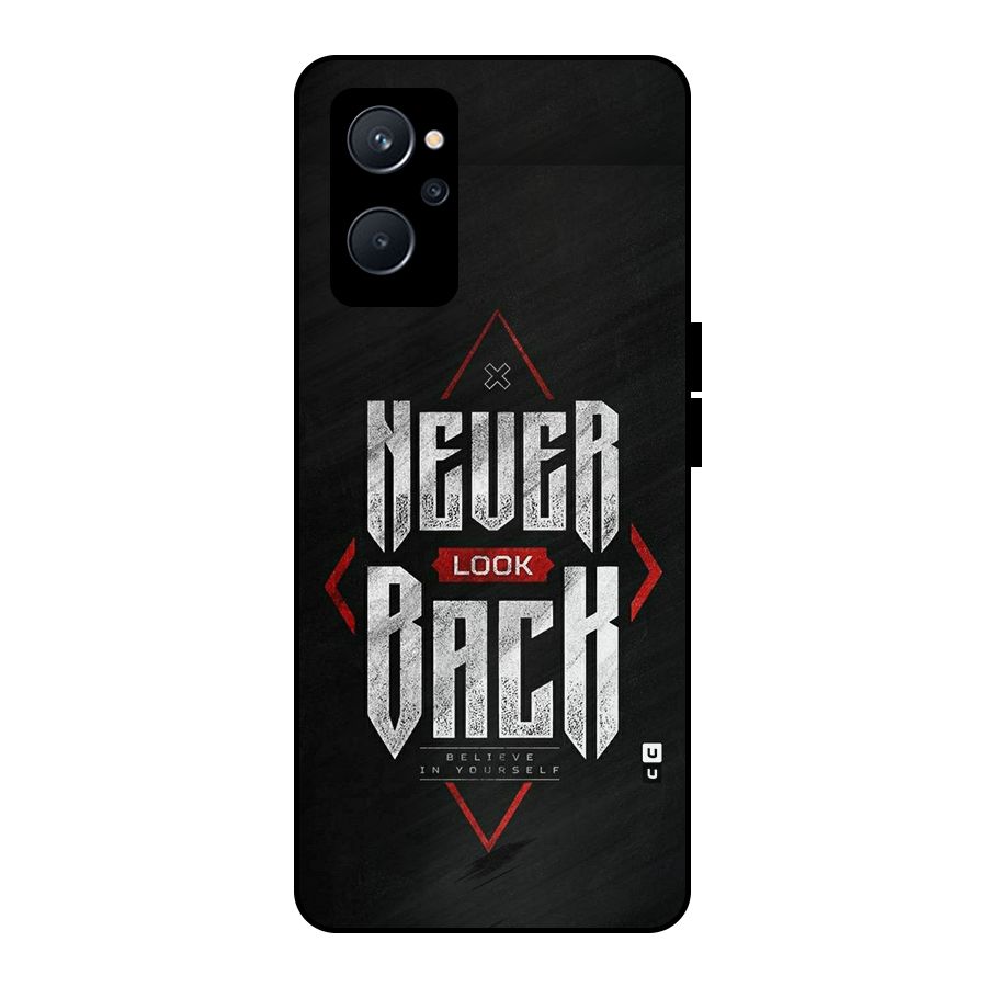 Never Look Back Diamond Metal Back Case for Realme 9i 5G