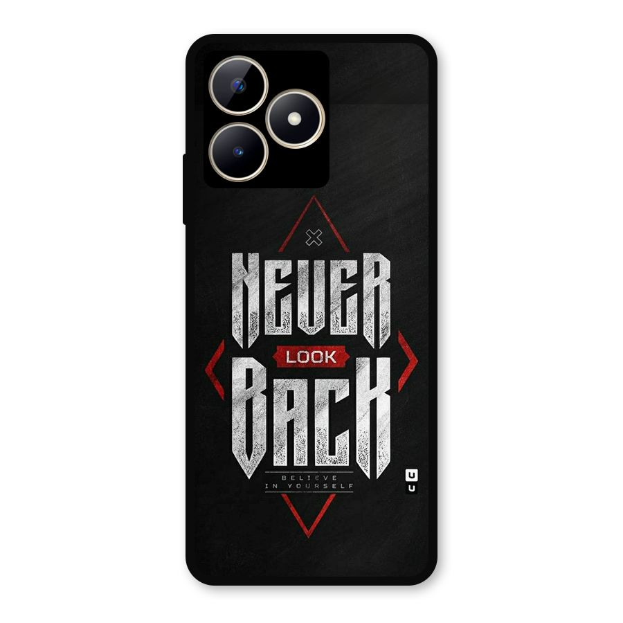 Never Look Back Diamond Metal Back Case for Realme C53
