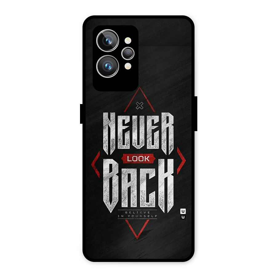 Never Look Back Diamond Metal Back Case for Realme GT2 Pro