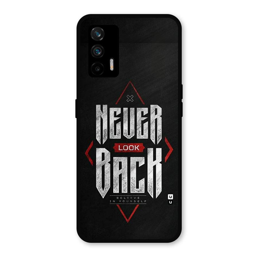 Never Look Back Diamond Metal Back Case for Realme GT 5G
