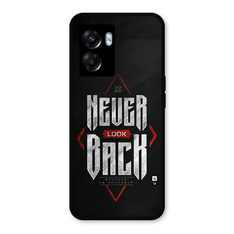 Never Look Back Diamond Metal Back Case for Realme Narzo 50 5G