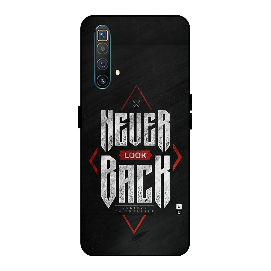 Never Look Back Diamond Metal Back Case for Realme X3