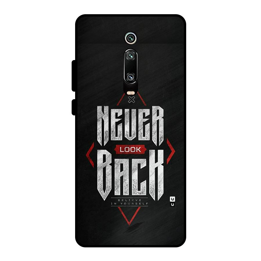 Never Look Back Diamond Metal Back Case for Redmi K20