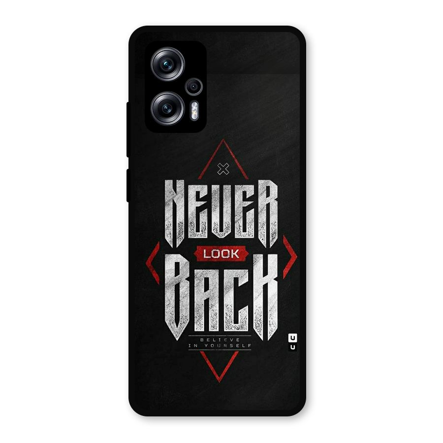 Never Look Back Diamond Metal Back Case for Redmi K50i