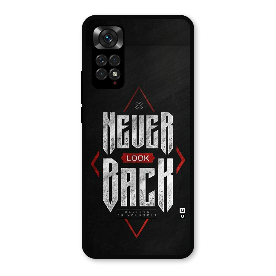 Never Look Back Diamond Metal Back Case for Redmi Note 11s