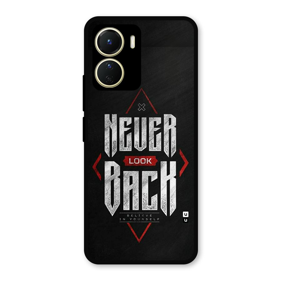 Never Look Back Diamond Metal Back Case for Vivo T2x