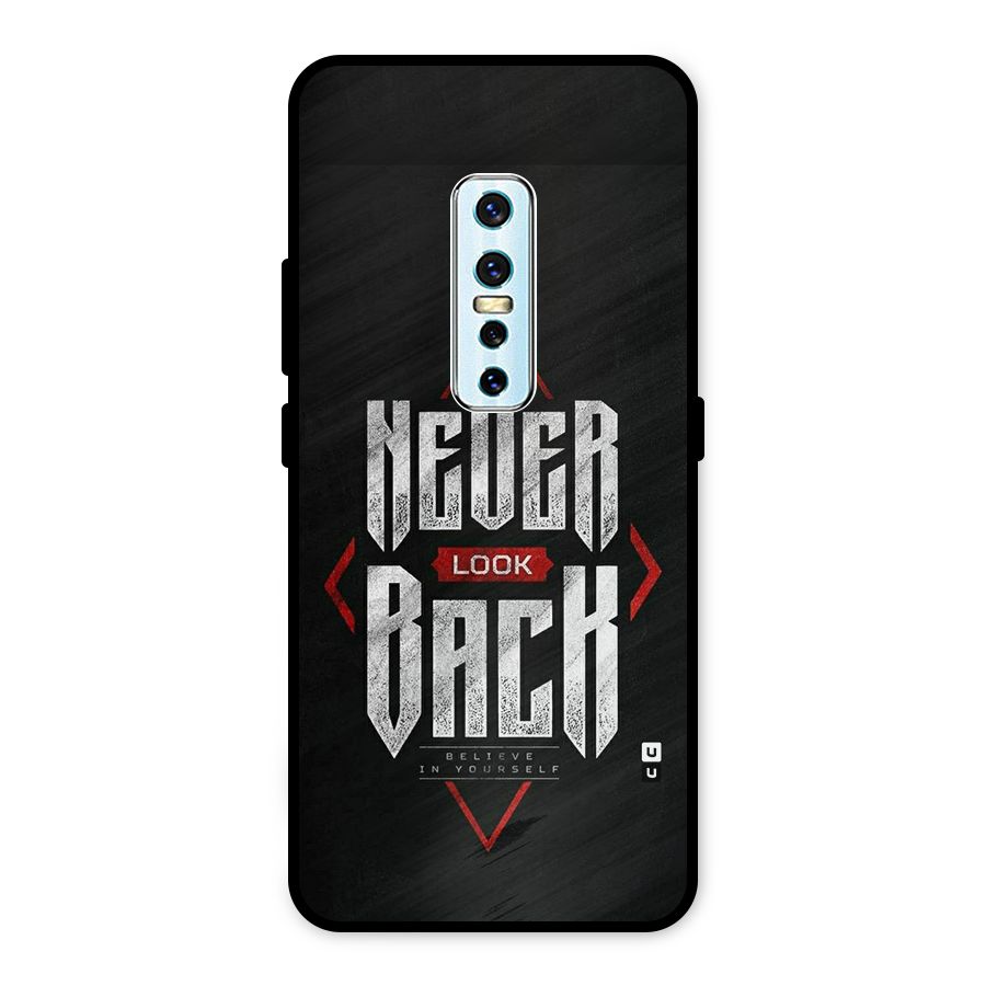 Never Look Back Diamond Metal Back Case for Vivo V17 Pro