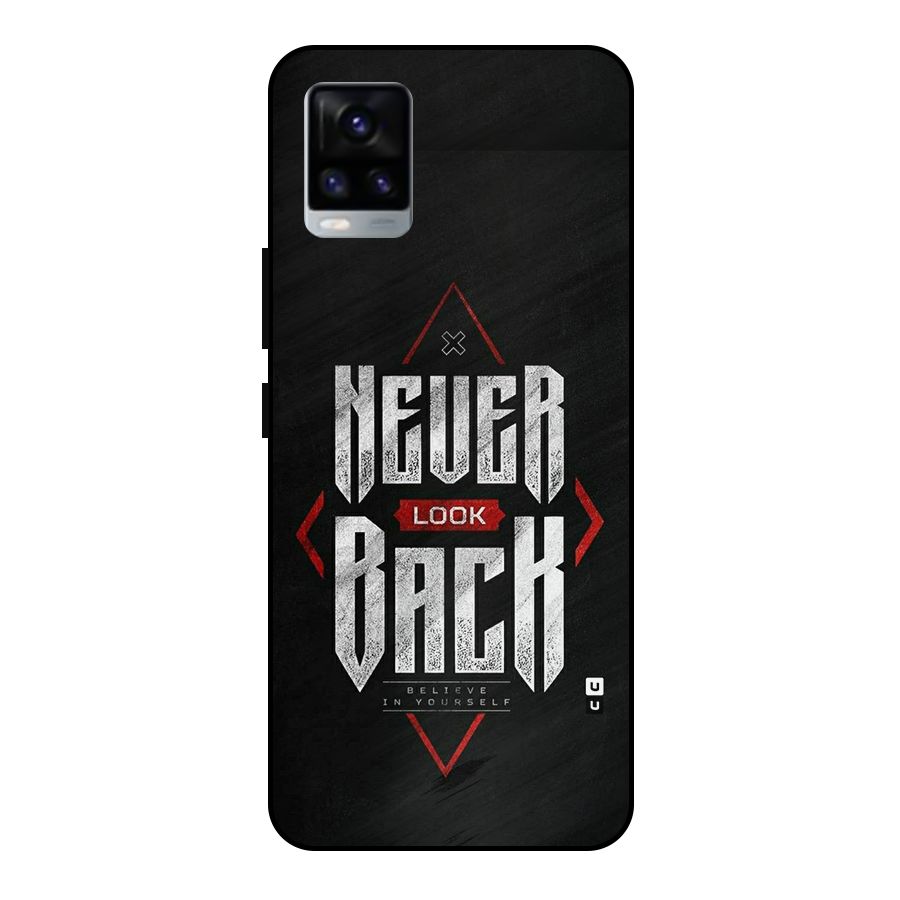 Never Look Back Diamond Metal Back Case for Vivo V20 2021