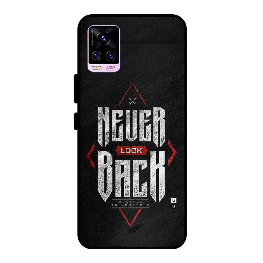 Never Look Back Diamond Metal Back Case for Vivo V20 Pro