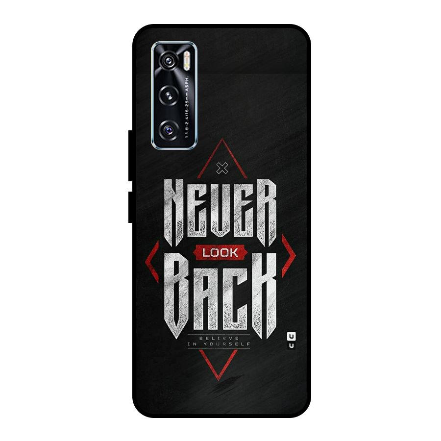 Never Look Back Diamond Metal Back Case for Vivo V20 SE