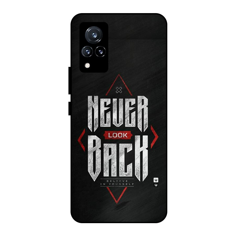Never Look Back Diamond Metal Back Case for Vivo V21 5G