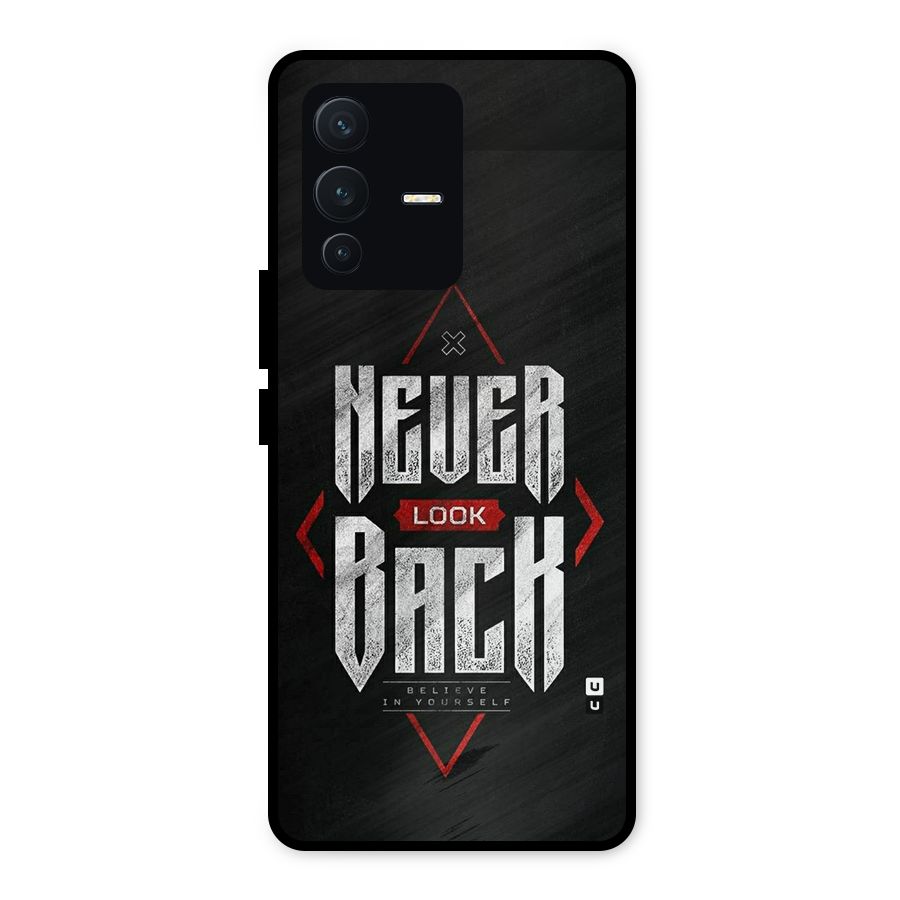 Never Look Back Diamond Metal Back Case for Vivo V23 5G