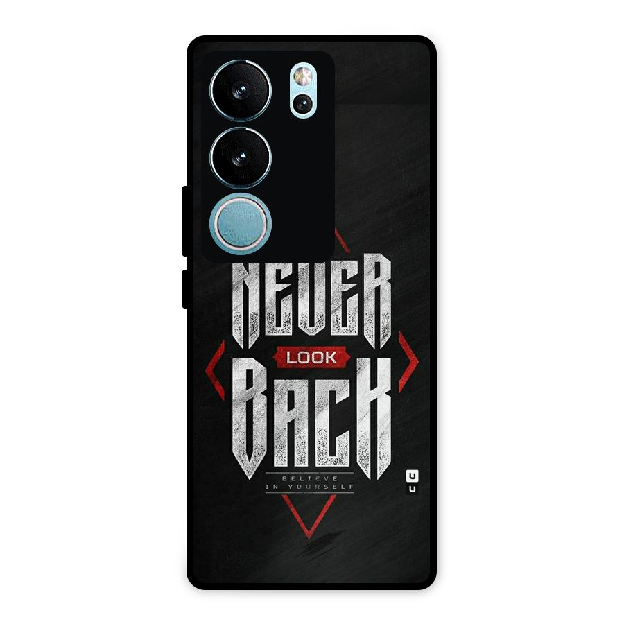 Never Look Back Diamond Metal Back Case for Vivo V29