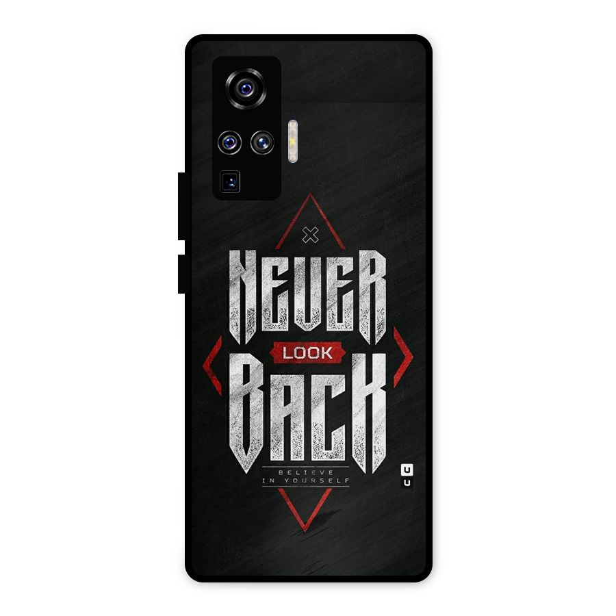 Never Look Back Diamond Metal Back Case for Vivo X50 Pro