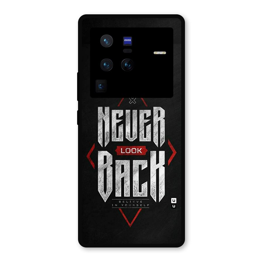 Never Look Back Diamond Metal Back Case for Vivo X80 Pro
