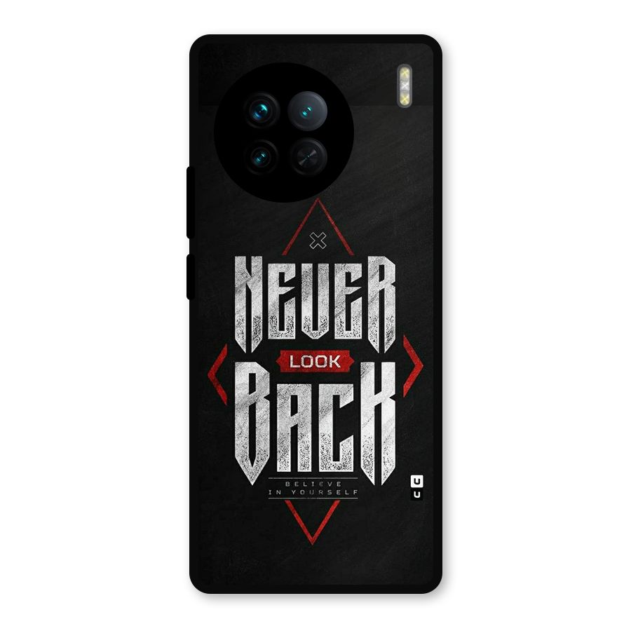 Never Look Back Diamond Metal Back Case for Vivo X90