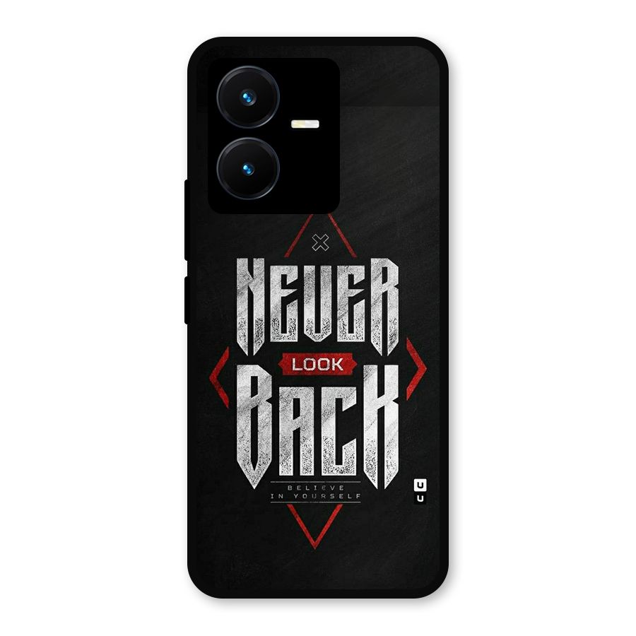 Never Look Back Diamond Metal Back Case for Vivo Y22