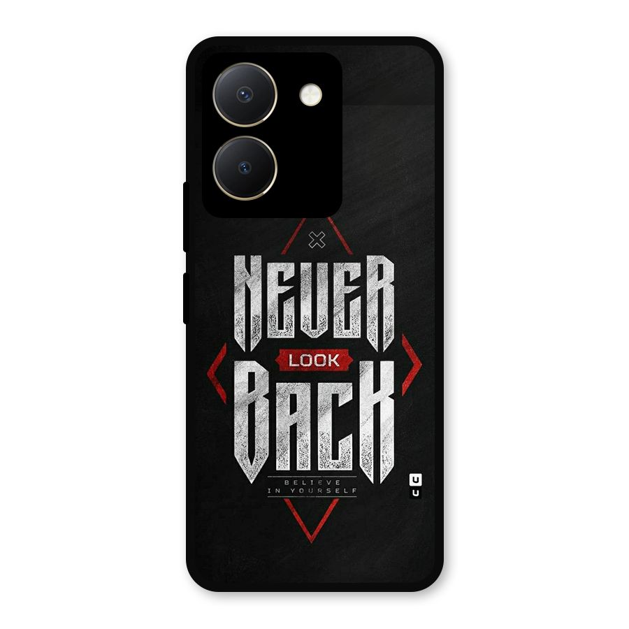 Never Look Back Diamond Metal Back Case for Vivo Y36