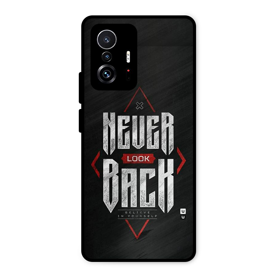 Never Look Back Diamond Metal Back Case for Xiaomi 11T Pro