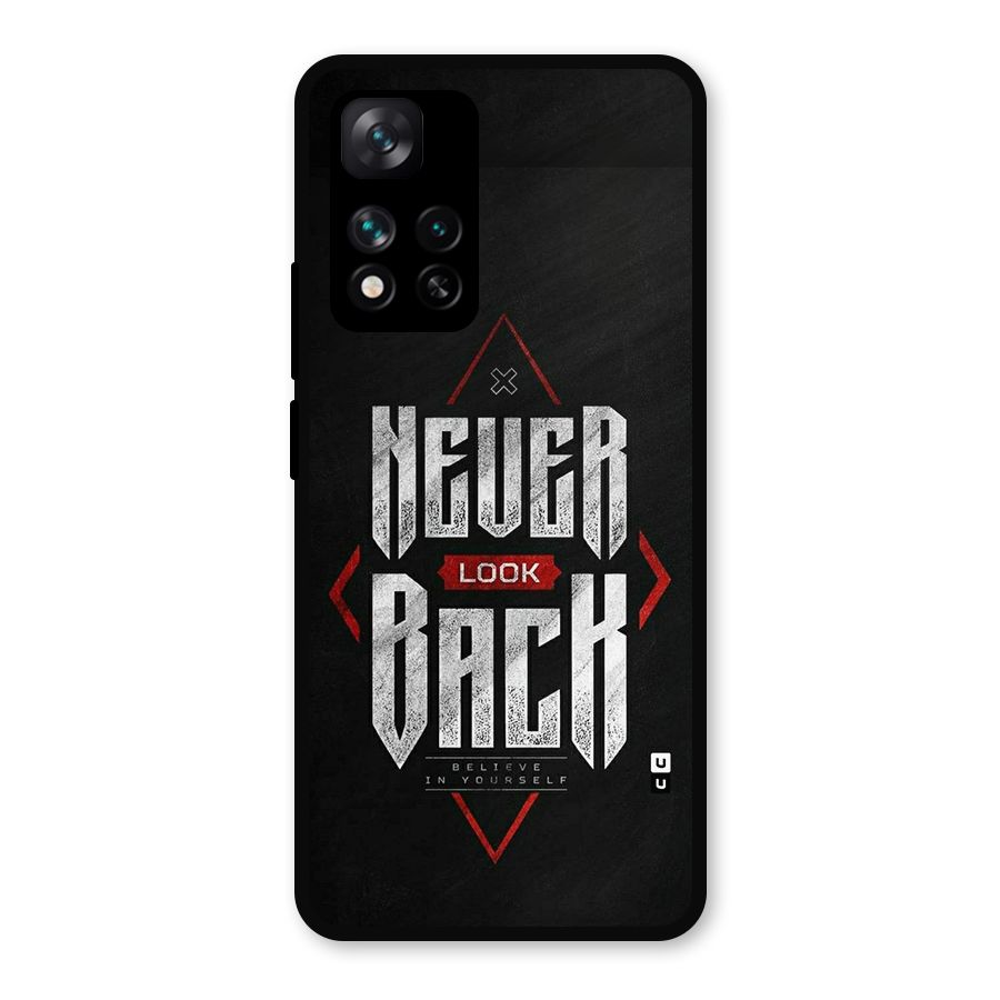 Never Look Back Diamond Metal Back Case for Xiaomi 11i Hypercharge 5G