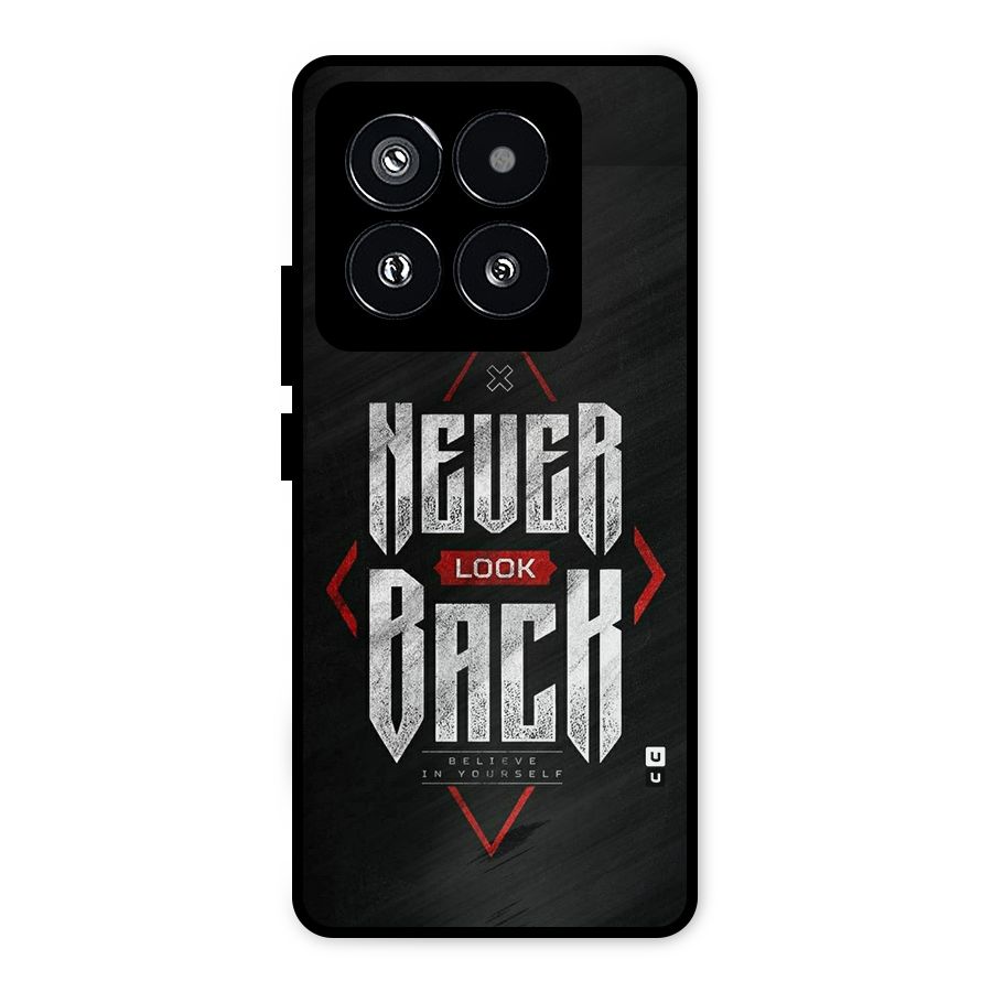 Never Look Back Diamond Metal Back Case for Xiaomi 14 Pro
