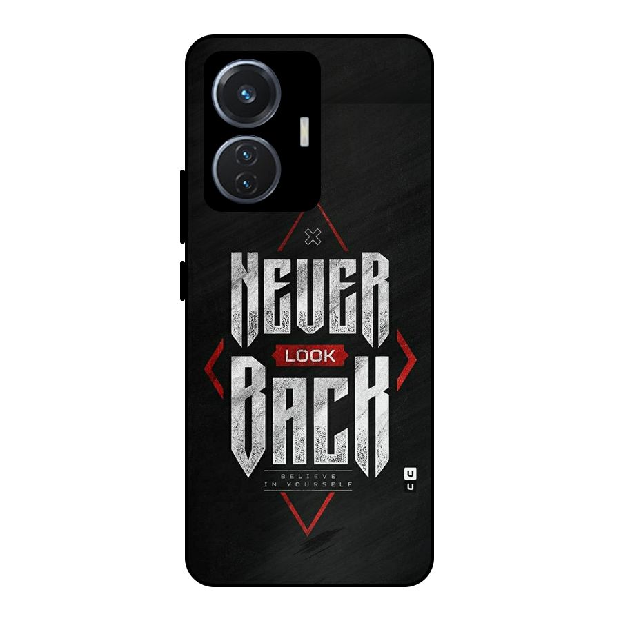 Never Look Back Diamond Metal Back Case for iQOO Z6 44W