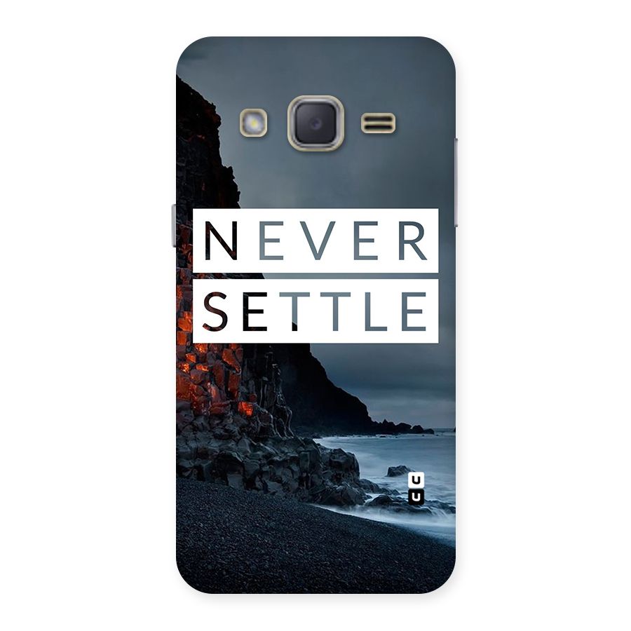 Never Settle Dark Beach Back Case for Galaxy J2