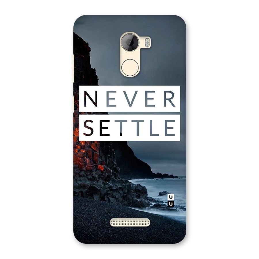 Never Settle Dark Beach Back Case for Gionee A1 LIte