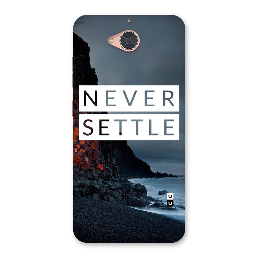 Never Settle Dark Beach Back Case for Gionee S6 Pro