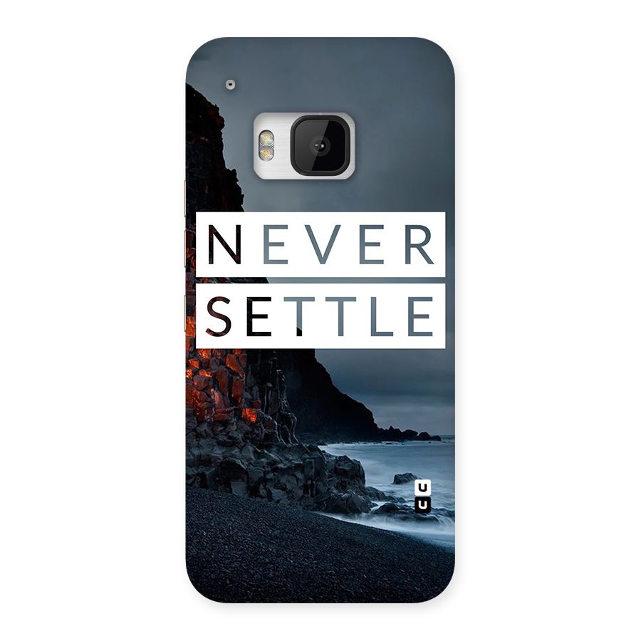 Never Settle Dark Beach Back Case for HTC One M9