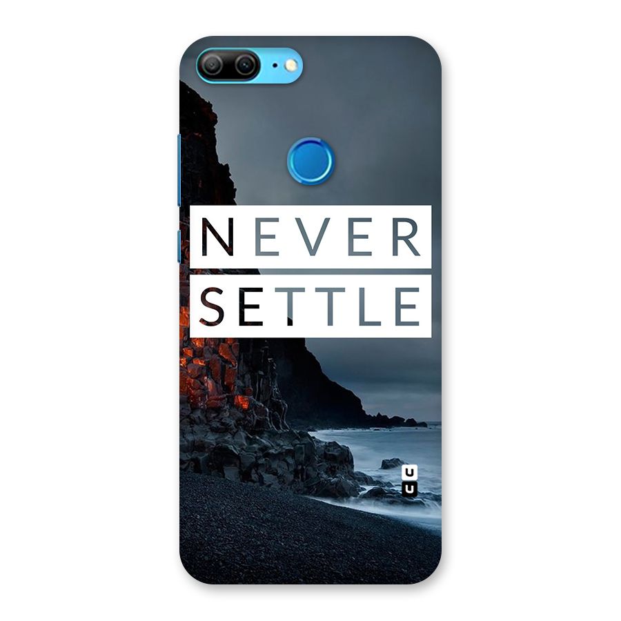 Never Settle Dark Beach Back Case for Honor 9 Lite