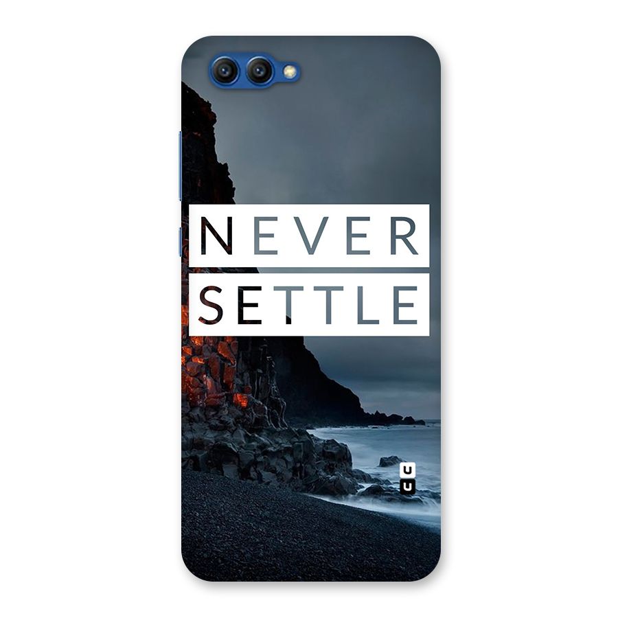 Never Settle Dark Beach Back Case for Honor View 10