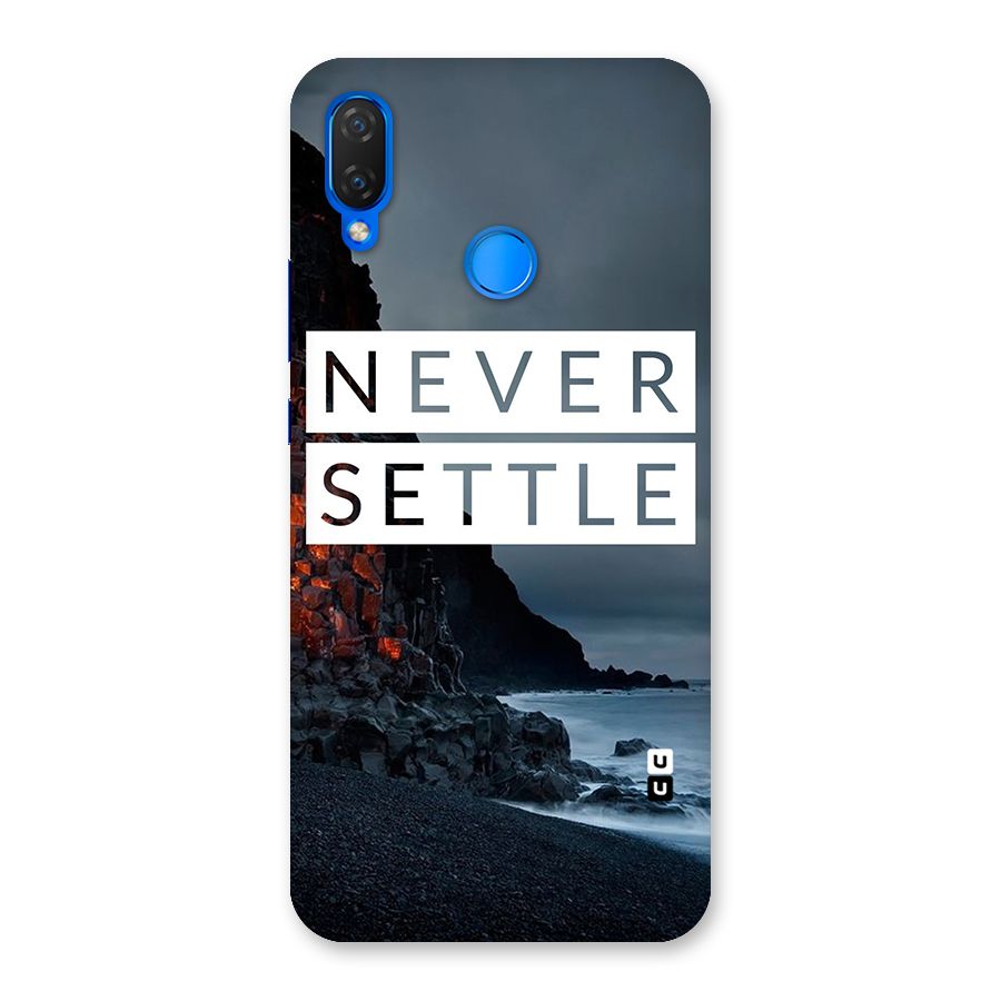 Never Settle Dark Beach Back Case for Huawei P Smart+