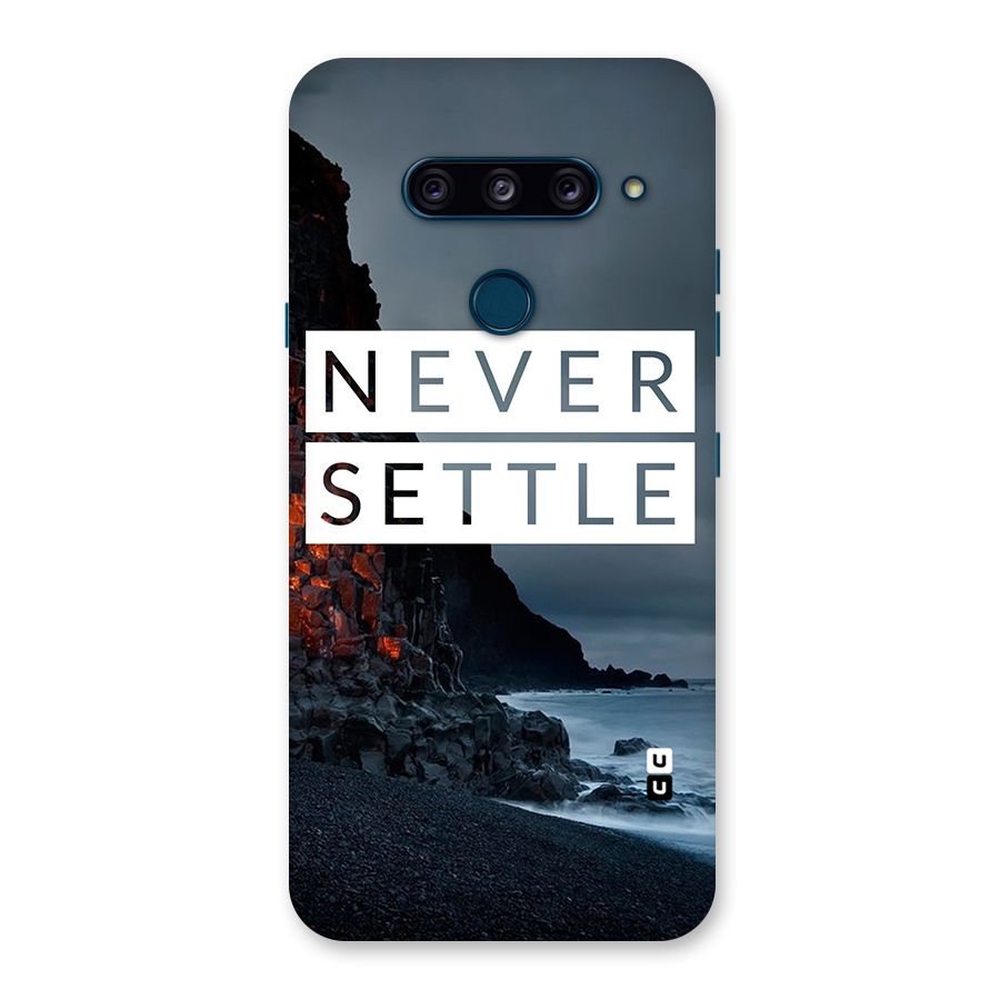 Never Settle Dark Beach Back Case for LG  V40 ThinQ