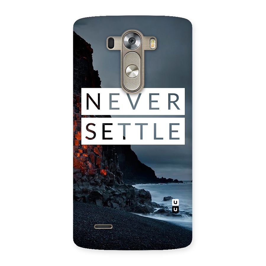 Never Settle Dark Beach Back Case for LG G3