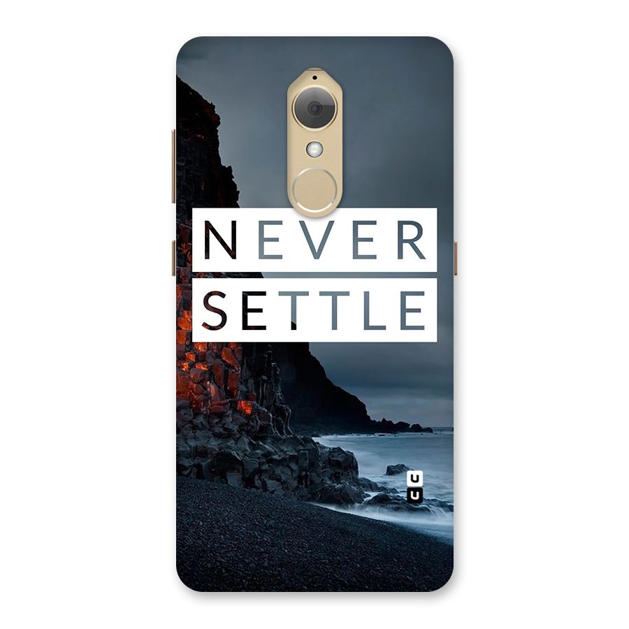Never Settle Dark Beach Back Case for Lenovo K8