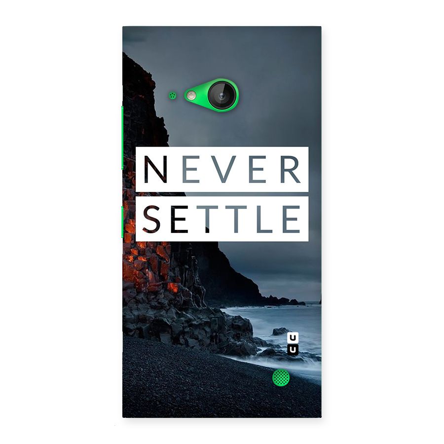 Never Settle Dark Beach Back Case for Lumia 730