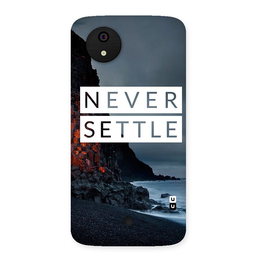 Never Settle Dark Beach Back Case for Micromax Canvas A1