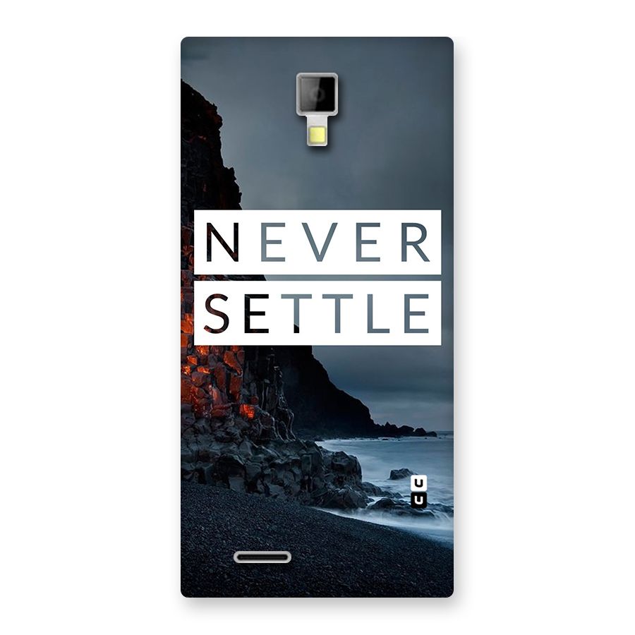 Never Settle Dark Beach Back Case for Micromax Canvas Xpress A99