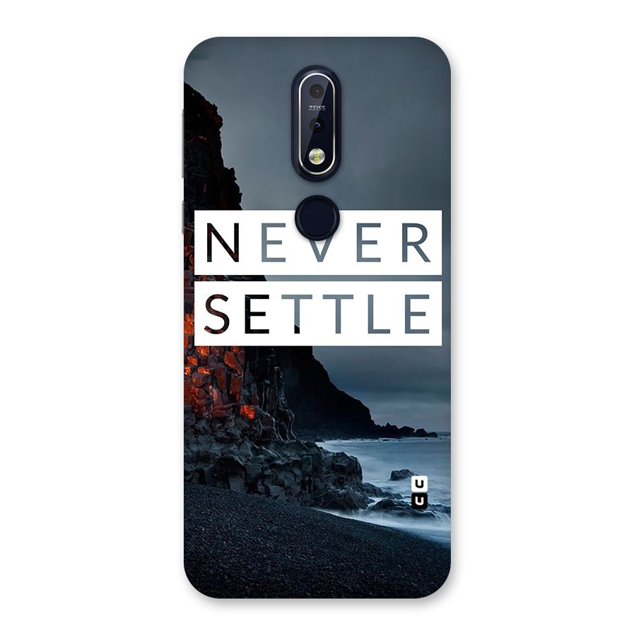 Never Settle Dark Beach Back Case for Nokia 7.1